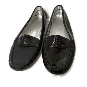 ESCADA SHOES LOAFERS FLATS BLUE PATENT LEATHER ITALY Size 40 10